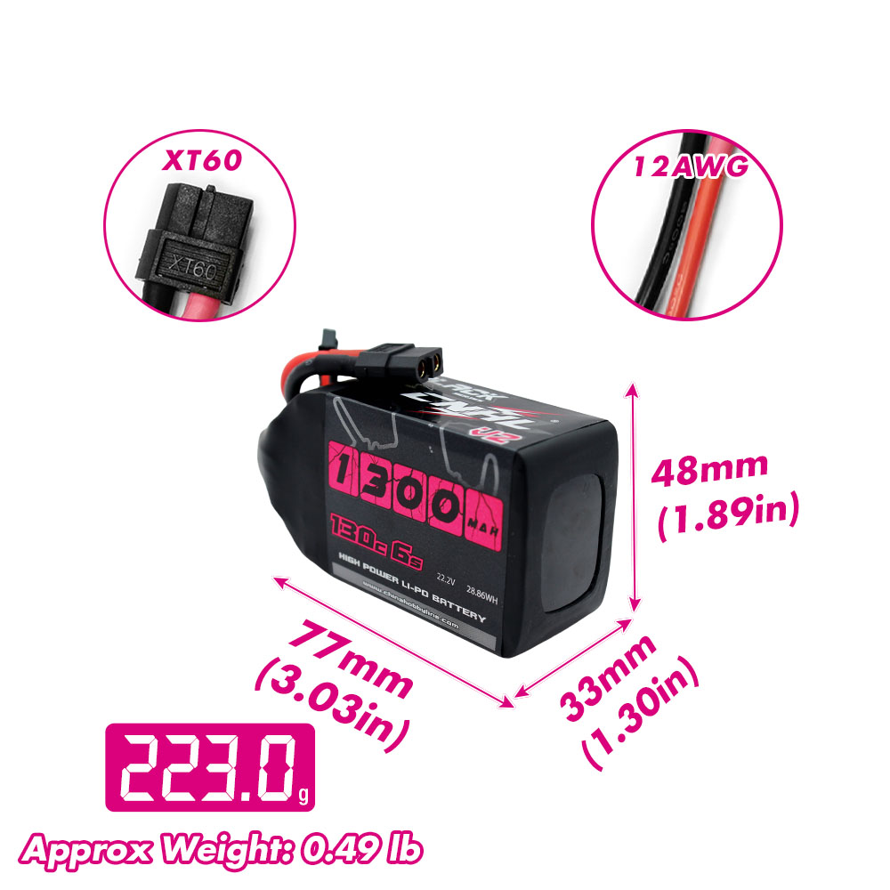 2PCS CNHL 6S 22.2V Lipo Batter - Fpv Drone Bag 评论和价格