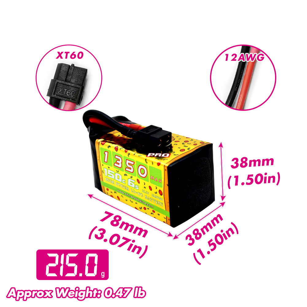 2PCS CNHL 6S 22.2V Lipo Batter - Fpv Drone Bag 评论和价格